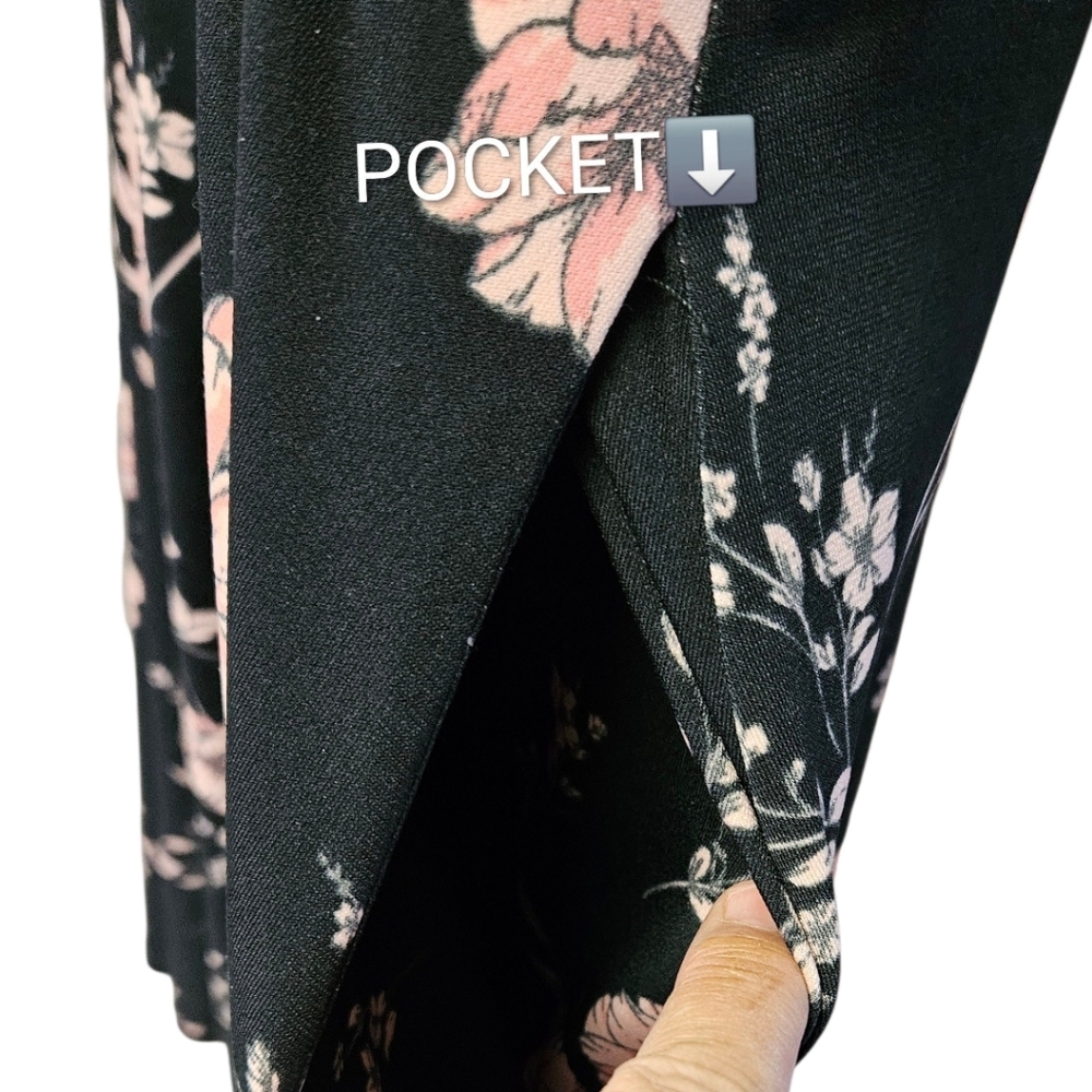 TORRID plus size studio knit cinched Sleeve fit/ flare floral Rose midi dress 3X - Picture 6 of 12